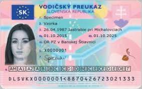 Pirkite registruotą Slovakijos vairuotojo pažymėjimą – Slovakija