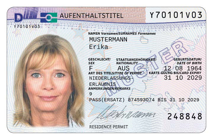 3Niederlassungserlaubnis Front | fake document generator online