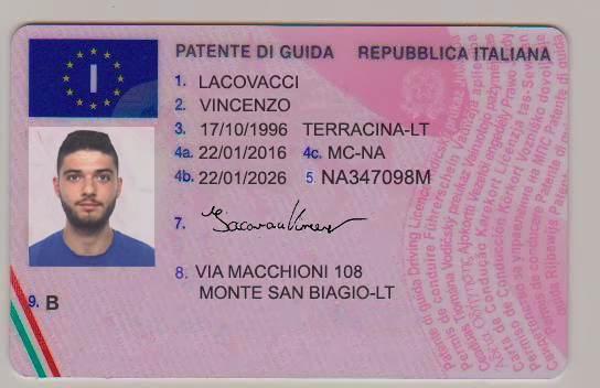 Italy drivers license front | fake document generator online