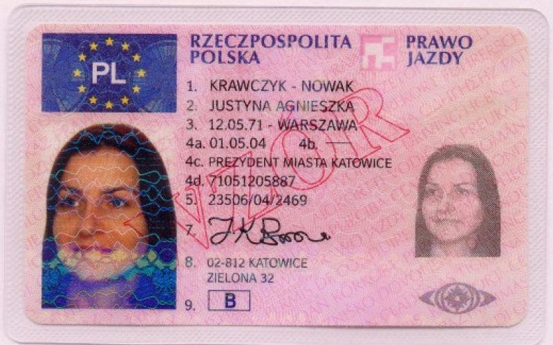 PL driving license front | fake document generator online