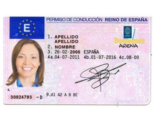 spain driving licence front 501x400 1 1 | fake document generator online